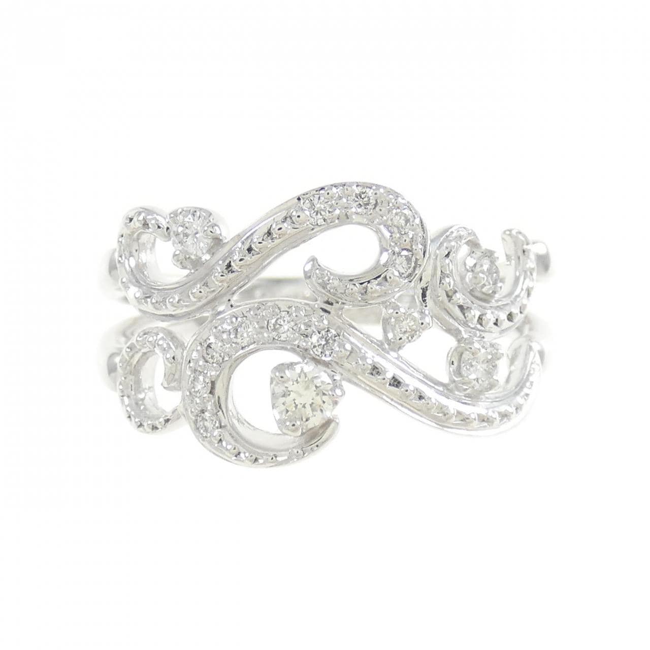 K18WG ダイヤモンド リング 0.17CT