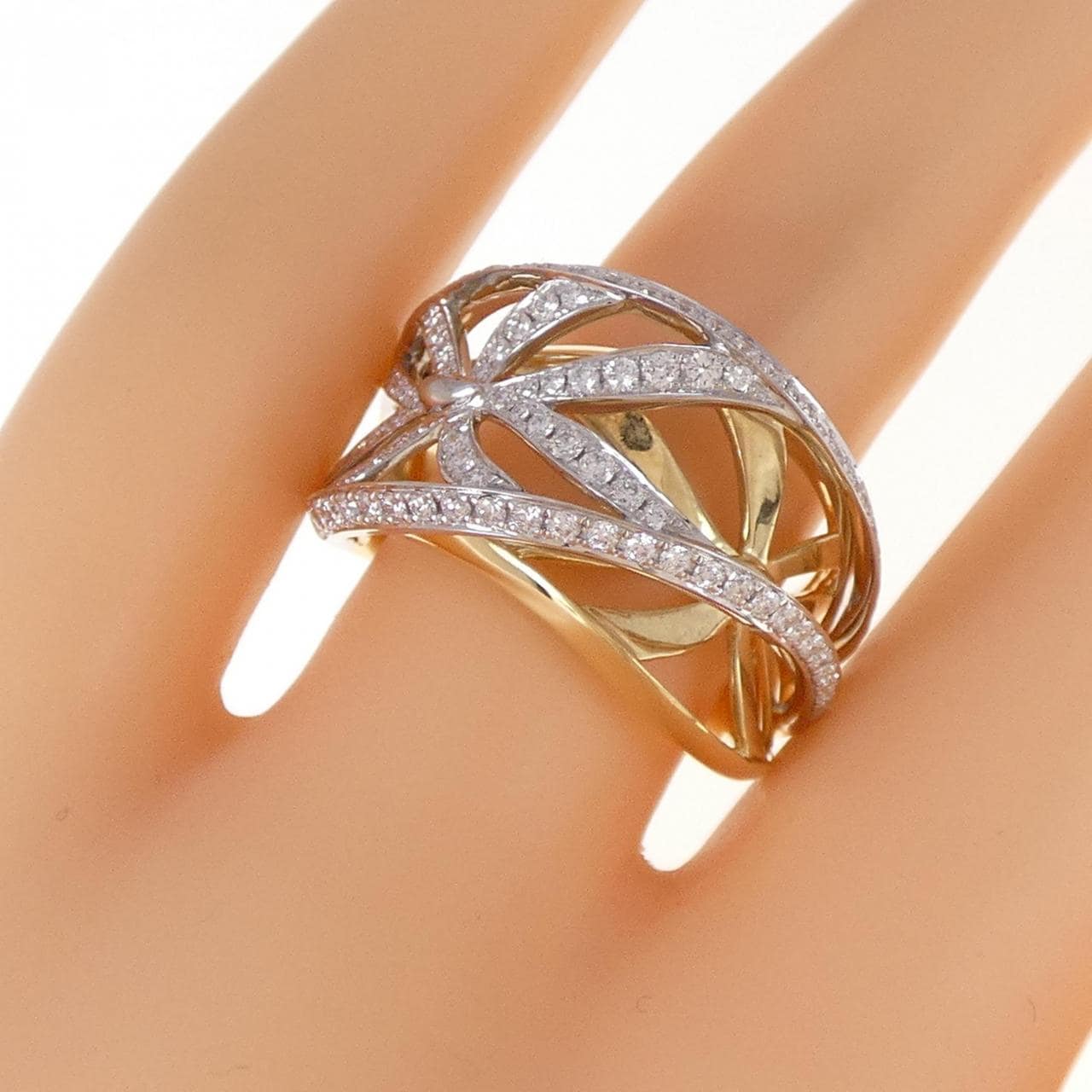 750YG/750WG ダイヤモンド リング 0.63CT
