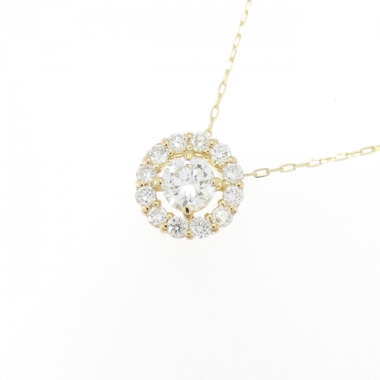 【リメイク】K18YG ダイヤモンド ネックレス 0.37CT
