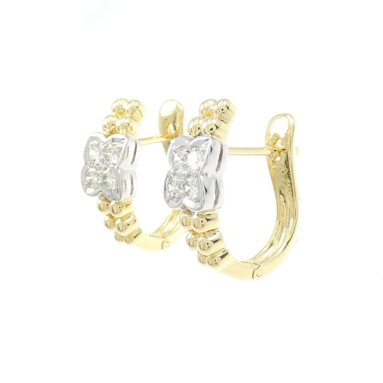 K18YG/K18WG ダイヤモンド ピアス 0.46CT