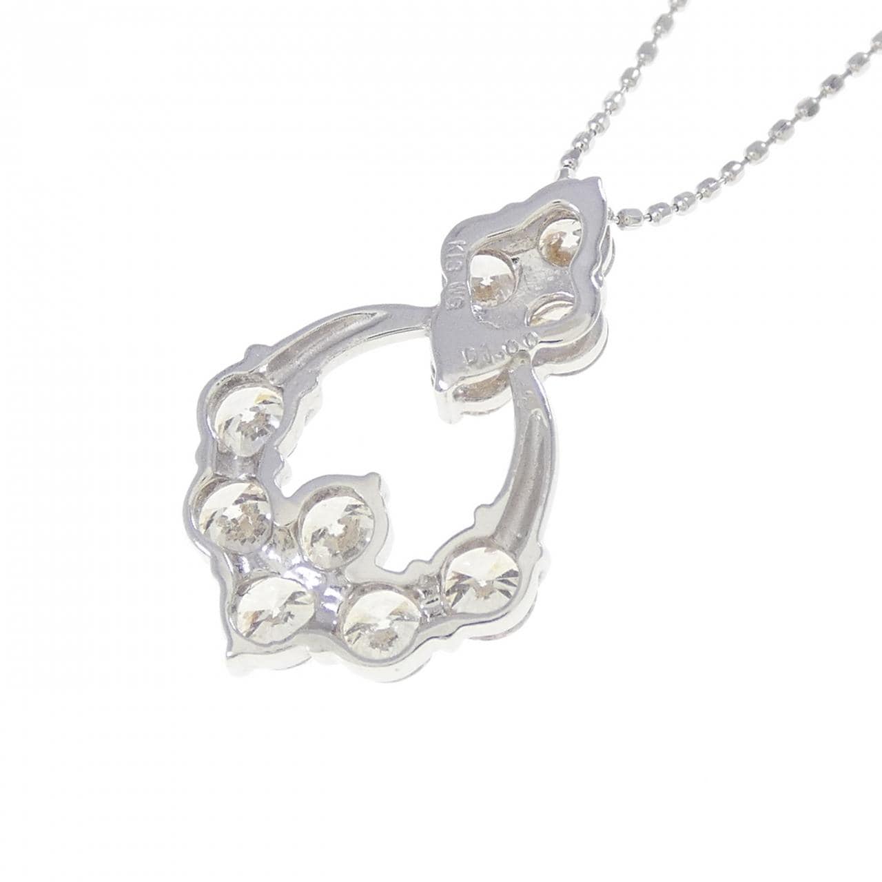 K18WG ダイヤモンド ネックレス 1.00CT