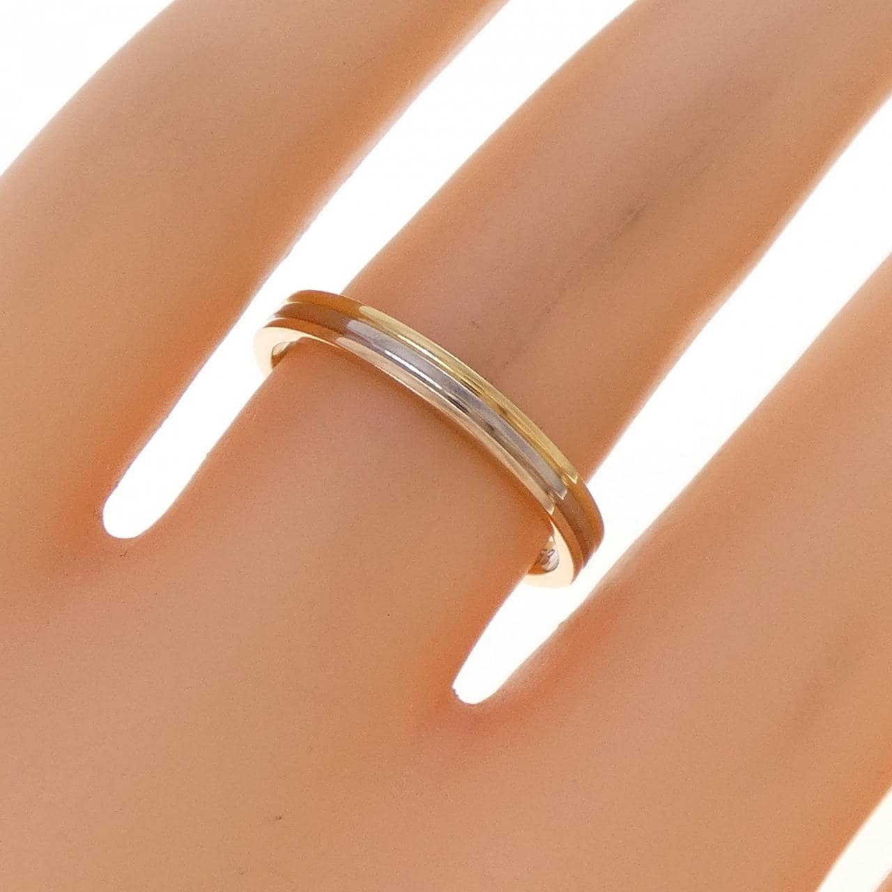 カルティエ スリーゴールドウェディング リング