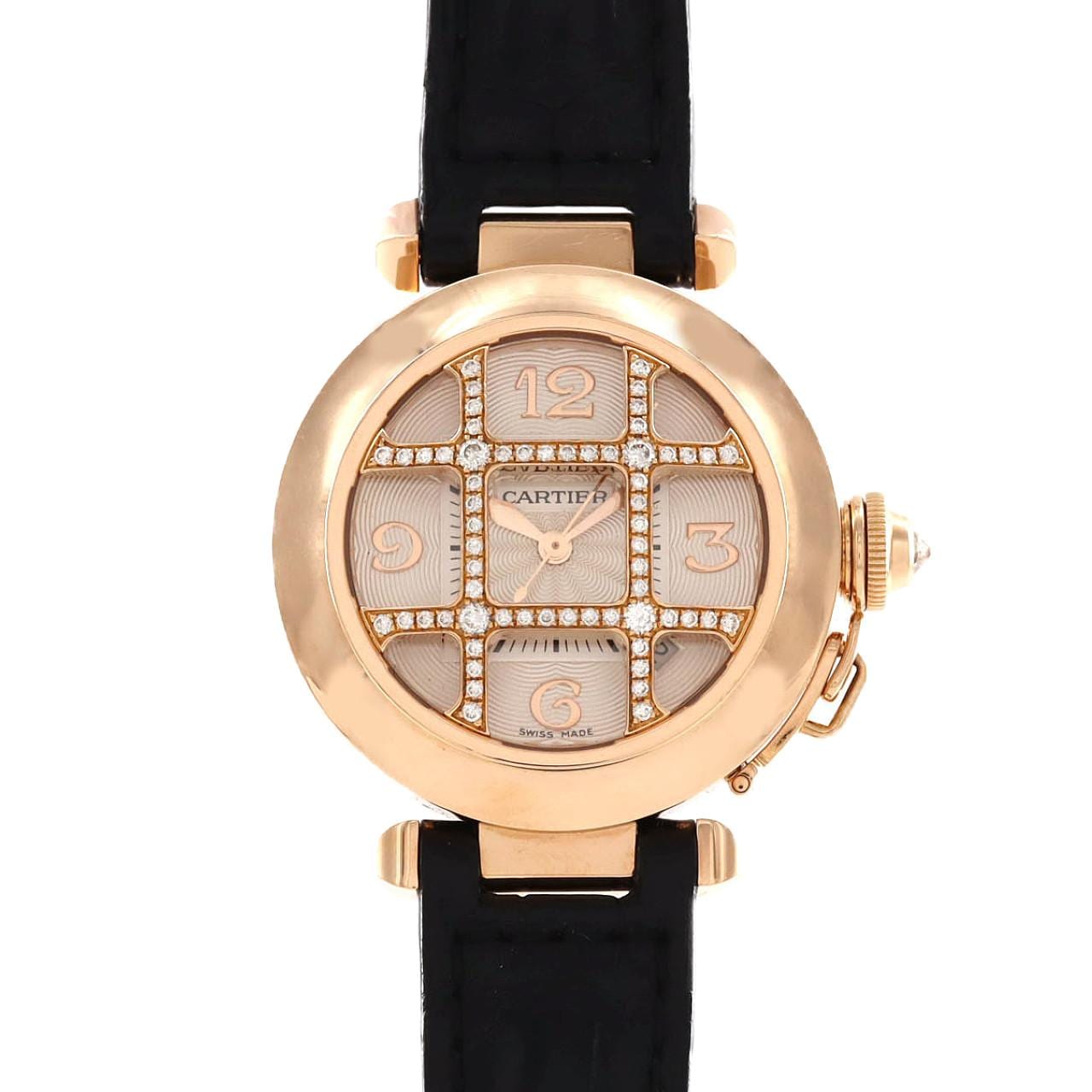 カルティエ パシャ32 PG･グリッドD コンベックス WJ116836 PG･RG 自動巻