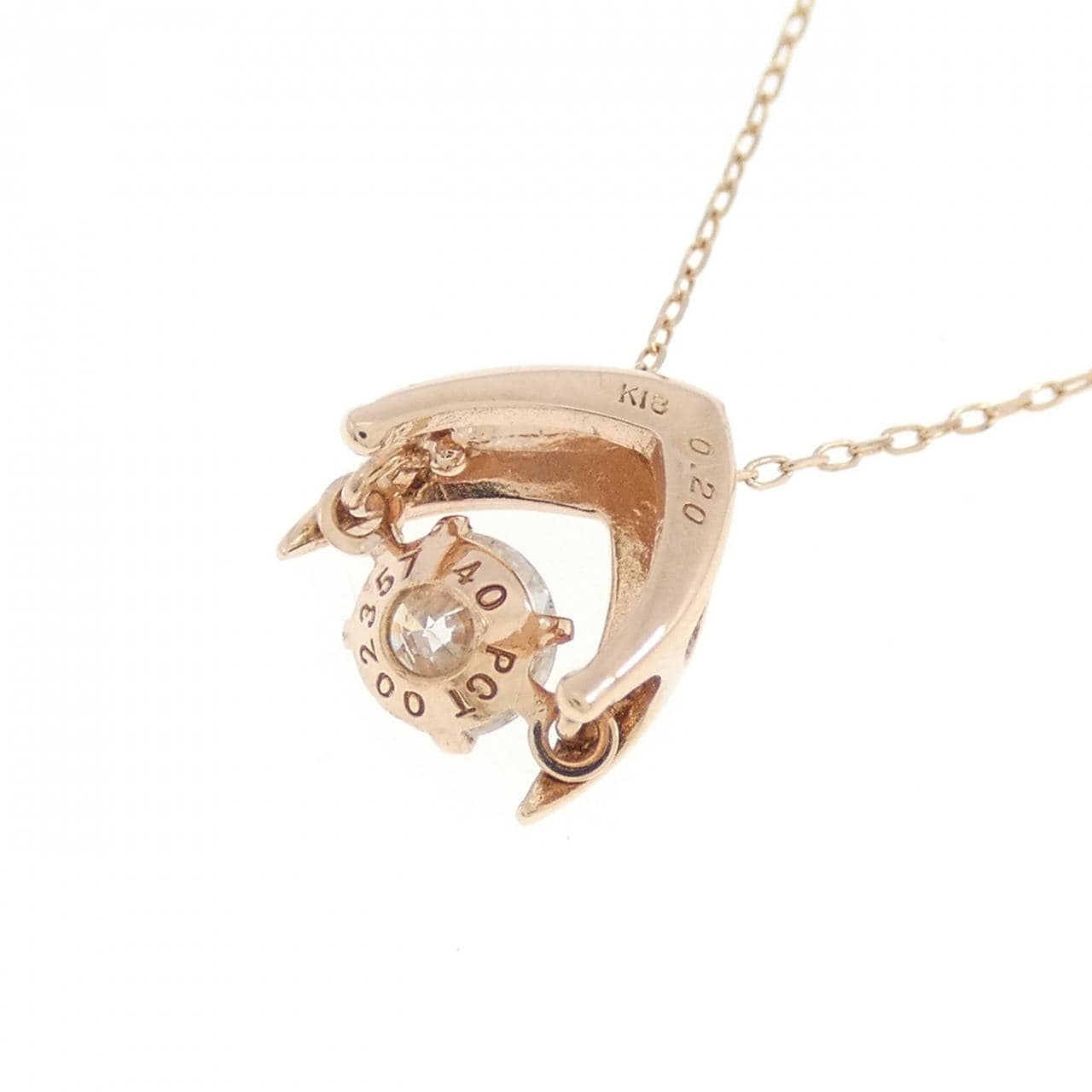 K18PG ダイヤモンド ネックレス 0.20CT