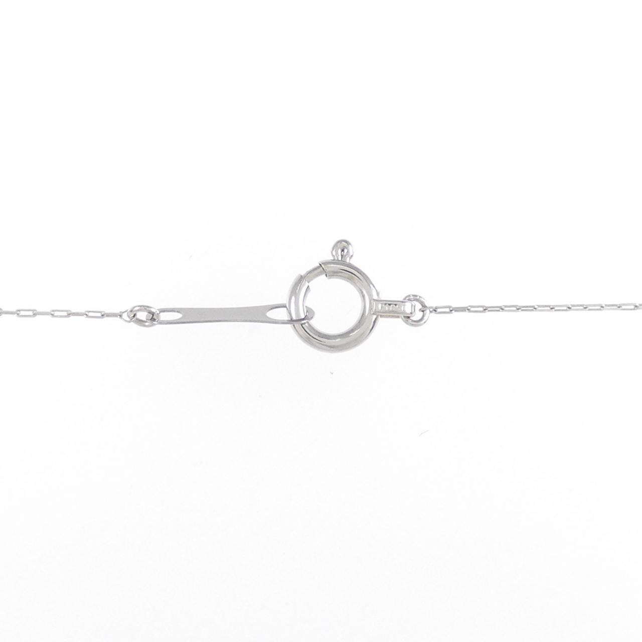 【新品】PT900/PT850 フラワー ダイヤモンド ネックレス 0.15CT