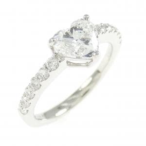 【リメイク】PT900 ダイヤモンド リング 1.044CT E SI1 ハートシェイプ