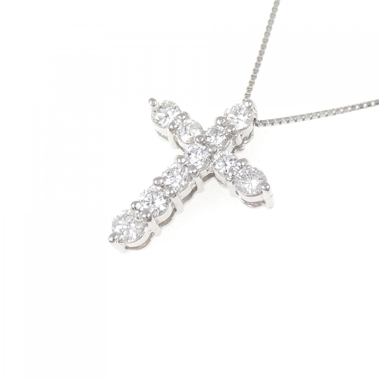 PT900/PT850 クロス ダイヤモンド ネックレス 0.52CT