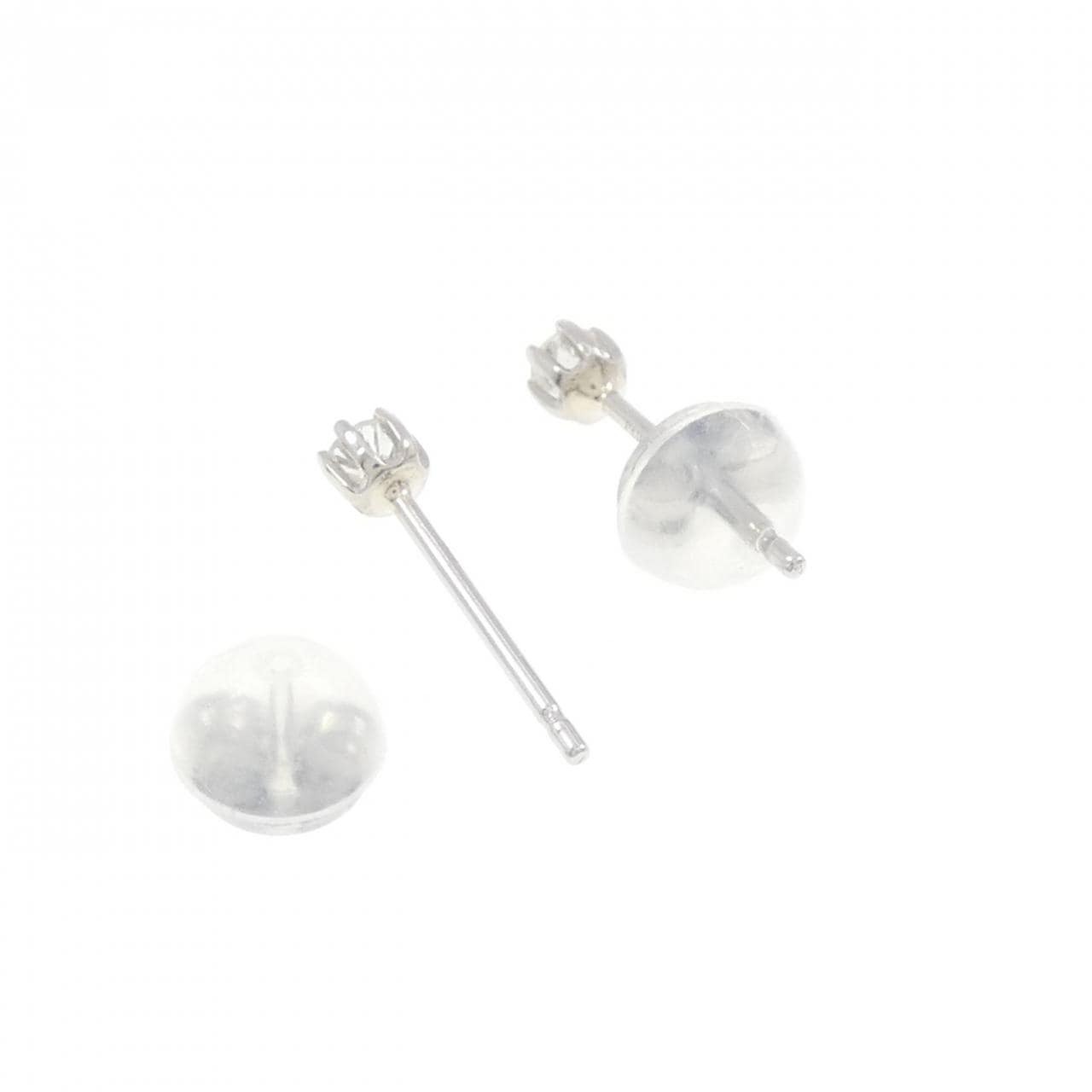 PT900 ソリティア ダイヤモンド ピアス 0.10CT