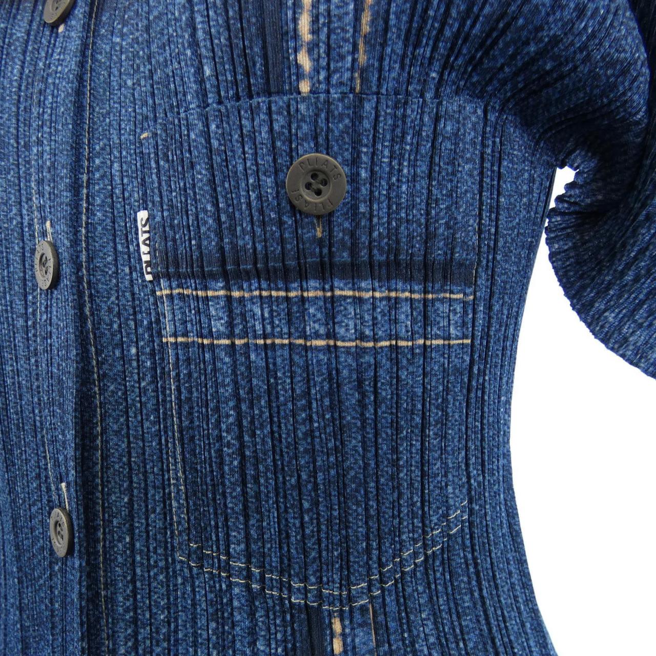 【ヴィンテージ】プリーツプリーズ PLEATS PLEASE 2001 デニム転写プリント PP12-JD251 トップス