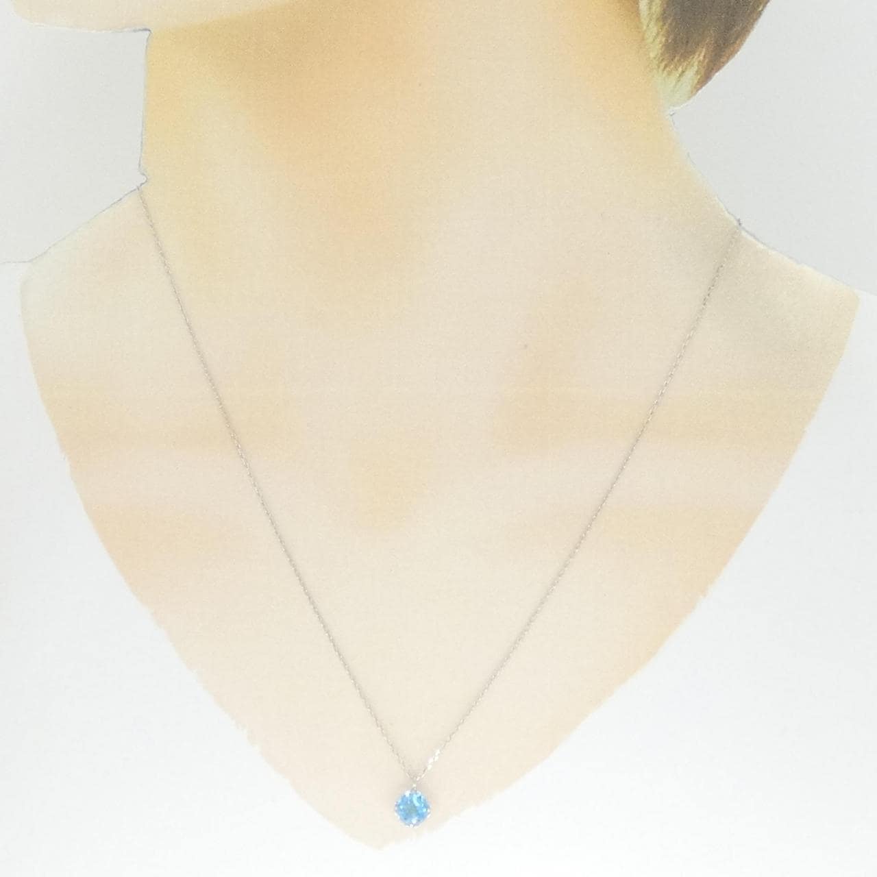 K10WG blue Topaz necklace