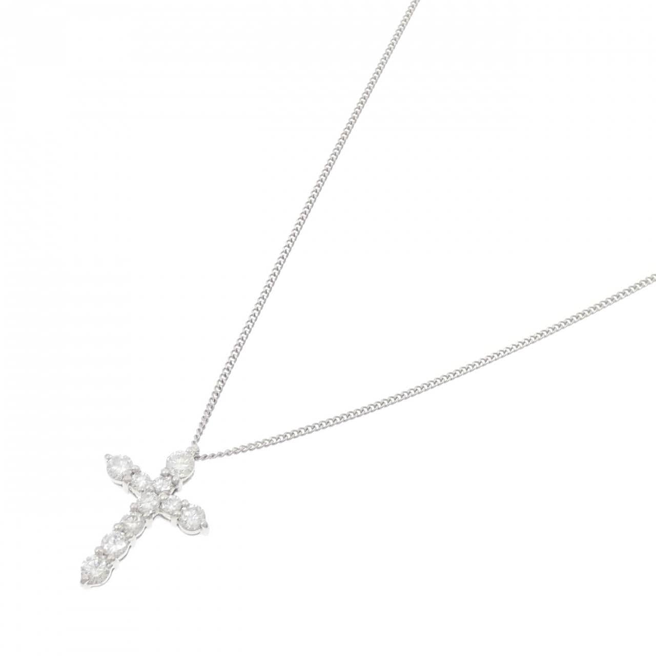 PT900/PT850 クロス ダイヤモンド ネックレス 1.00CT