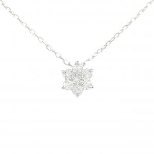 PT900/PT850 フラワー ネックレス 0.30CT