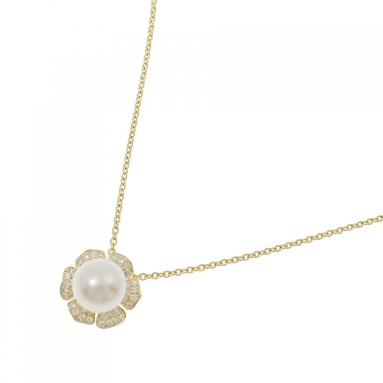 K18YG/750YG 白蝶パール ネックレス