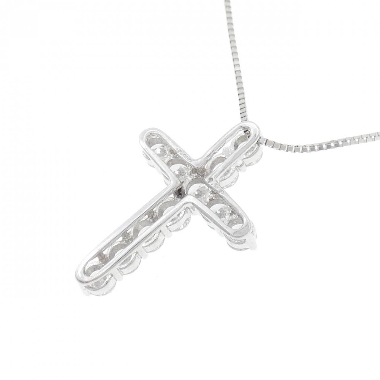PT900/PT850 クロス ダイヤモンド ネックレス 1.00CT