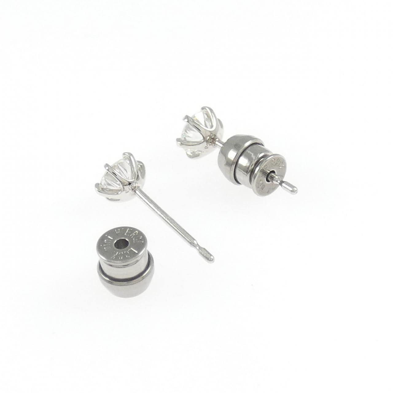 【リメイク】PT900/ST ダイヤモンド ピアス 0.308CT 0.317CT E VS2 VG-GOOD