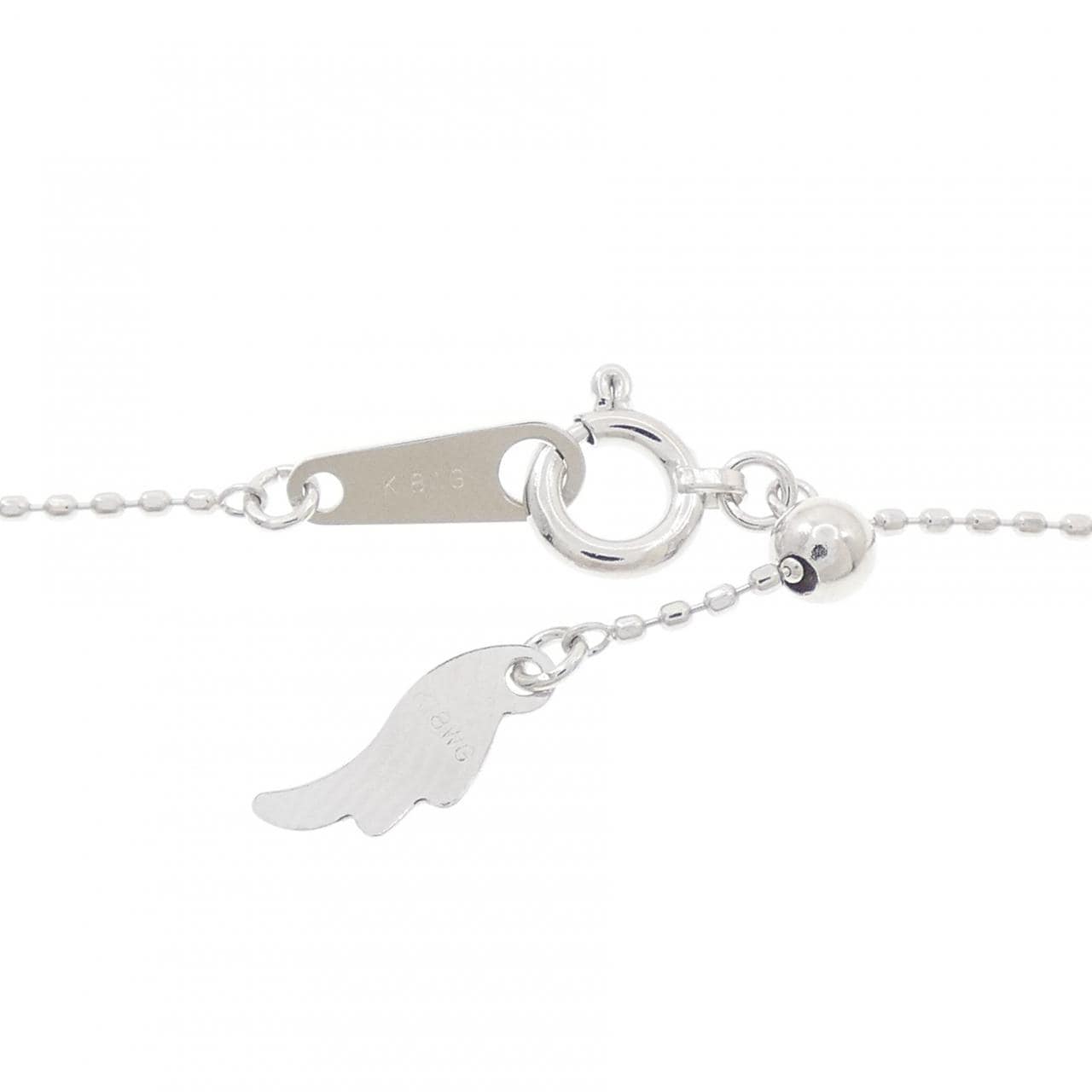 K18WG スリーストーン ダイヤモンド ネックレス 0.30CT