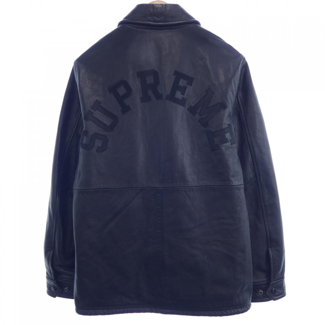 SUPREME×CHAMPION皮夹克