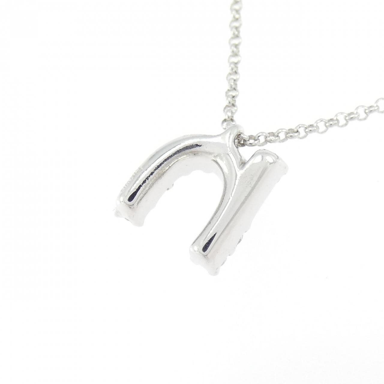 K18WG ダイヤモンド ネックレス 0.19CT