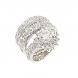 PT900 ダイヤモンド リング 1.001CT J SI1 Fair