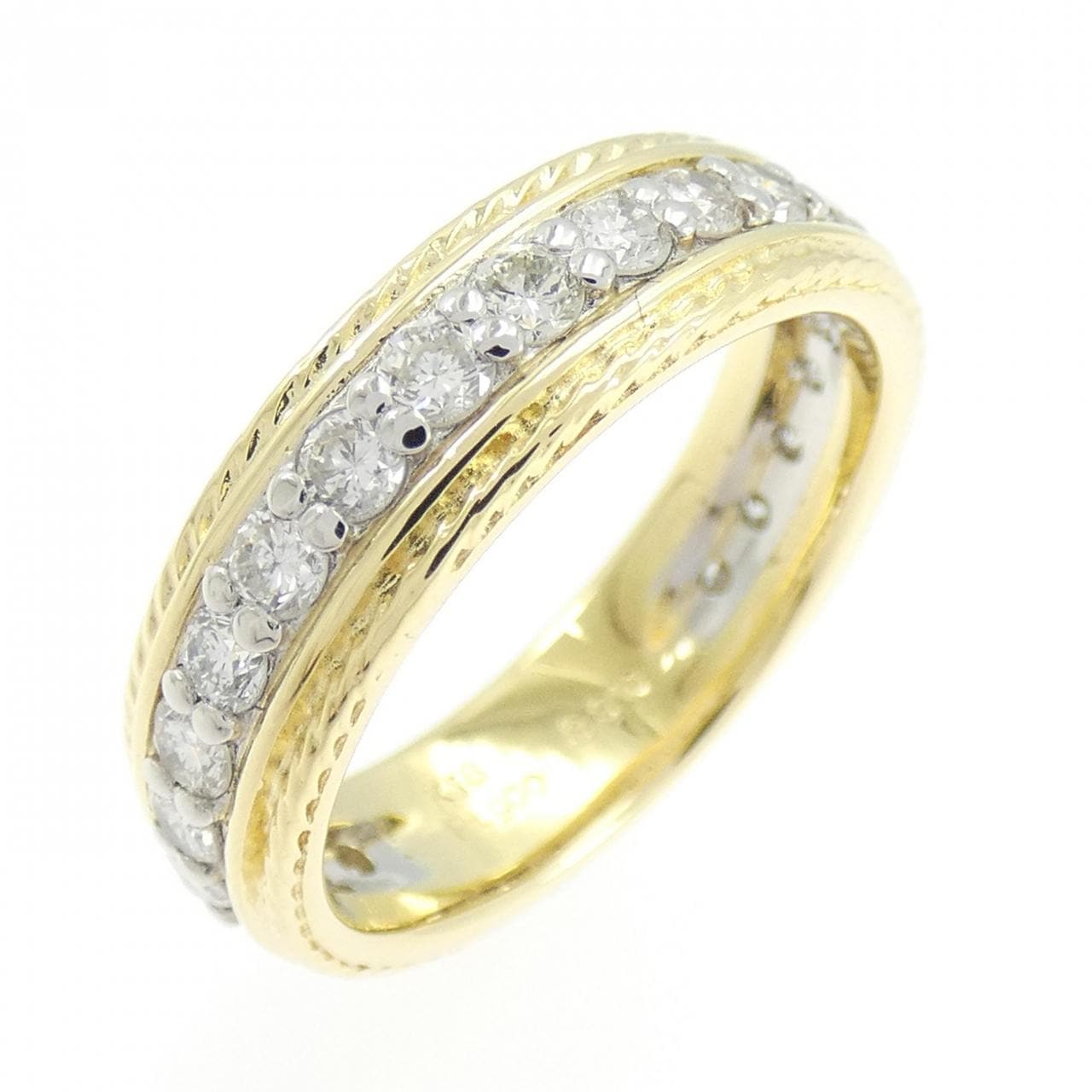 K18YG/PT900 ダイヤモンド リング 0.88CT