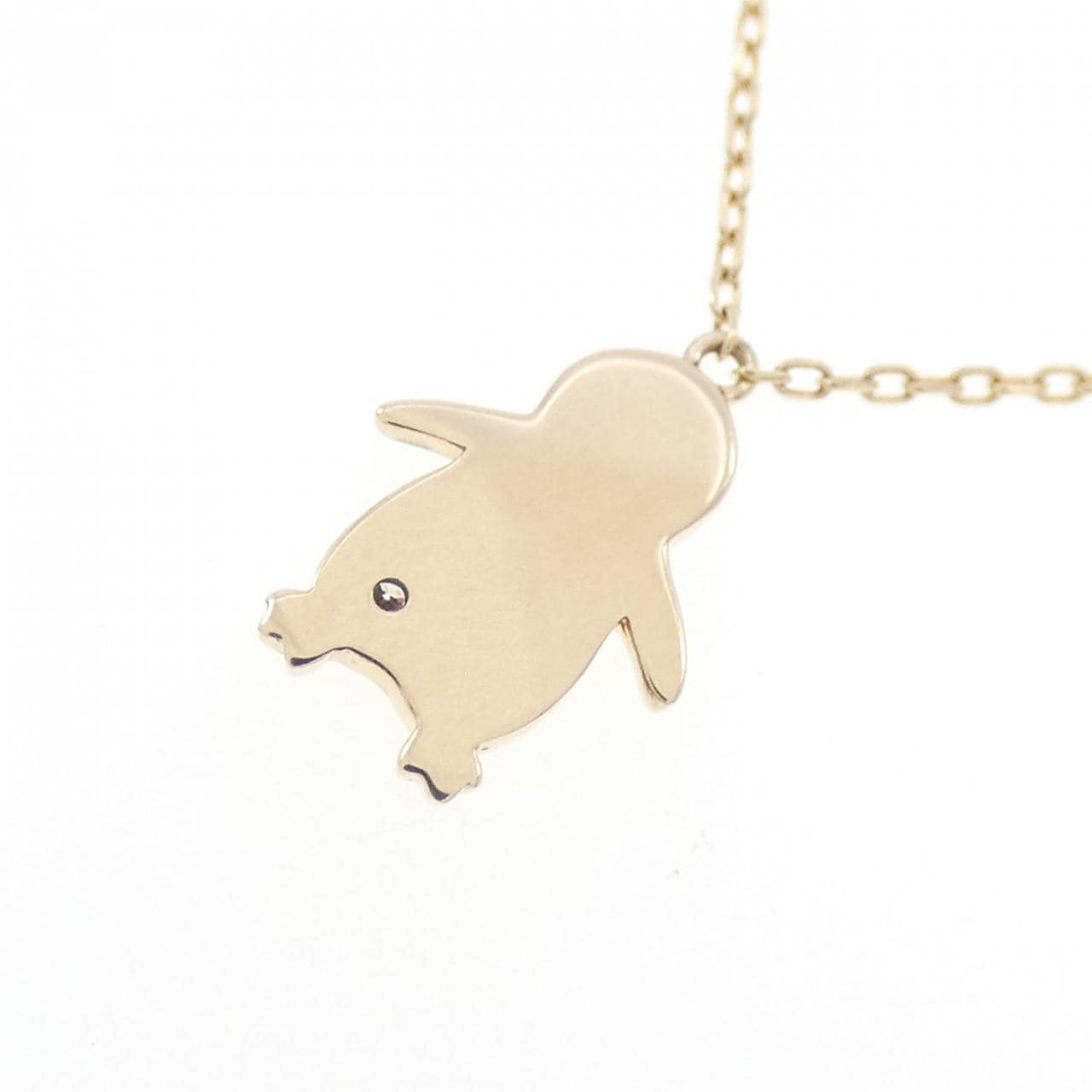 K10YG ペンギン 樹脂 ネックレス