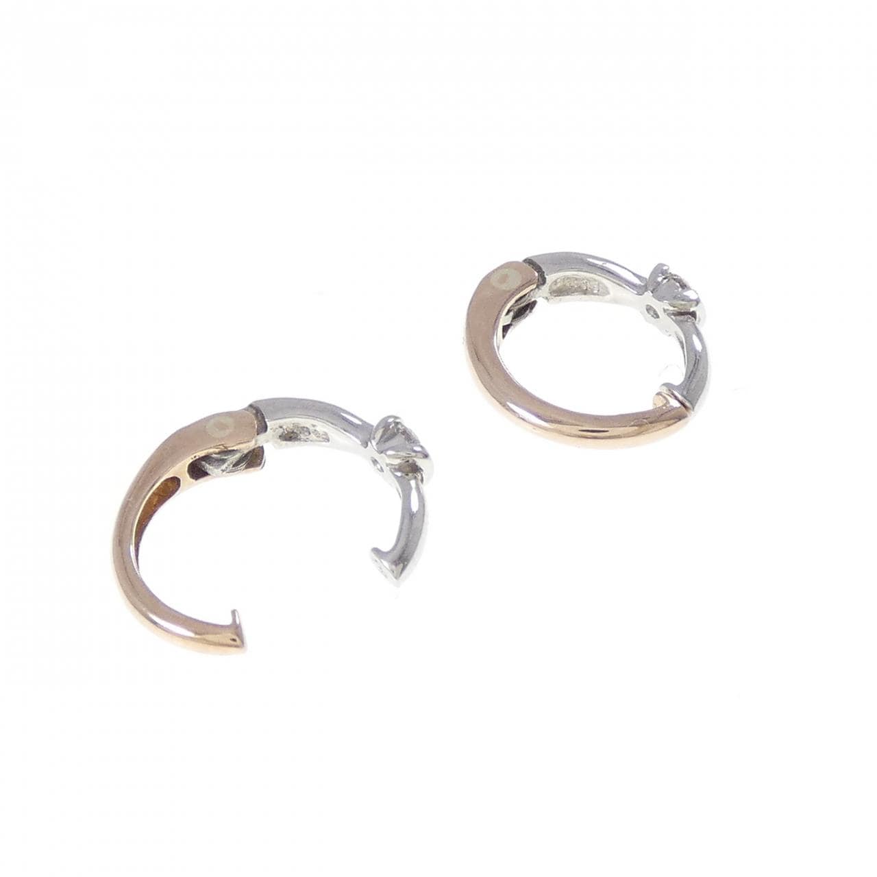 K18PG/PT900 ダイヤモンド イヤリング 0.04CT