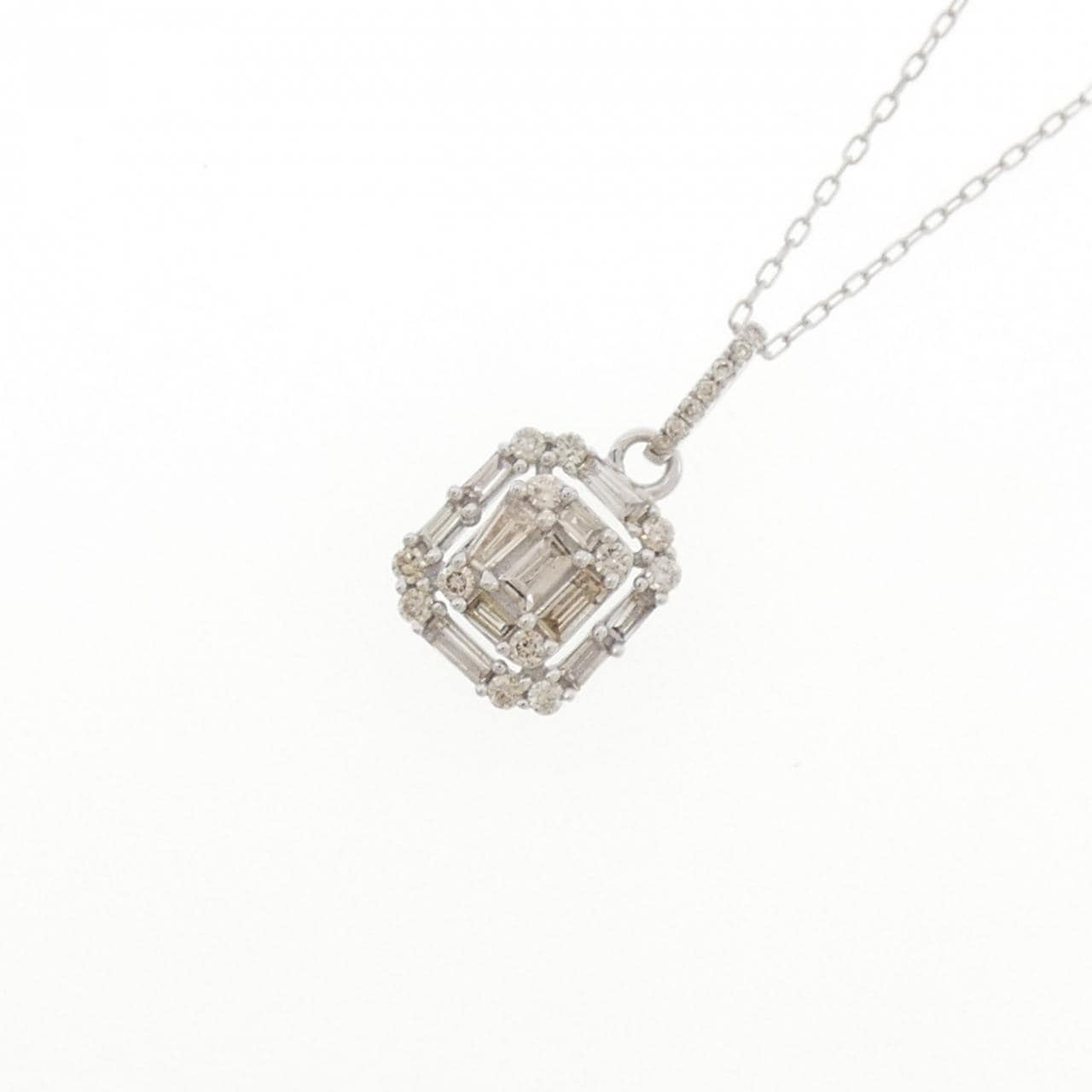K18WG ダイヤモンド ネックレス 0.30CT