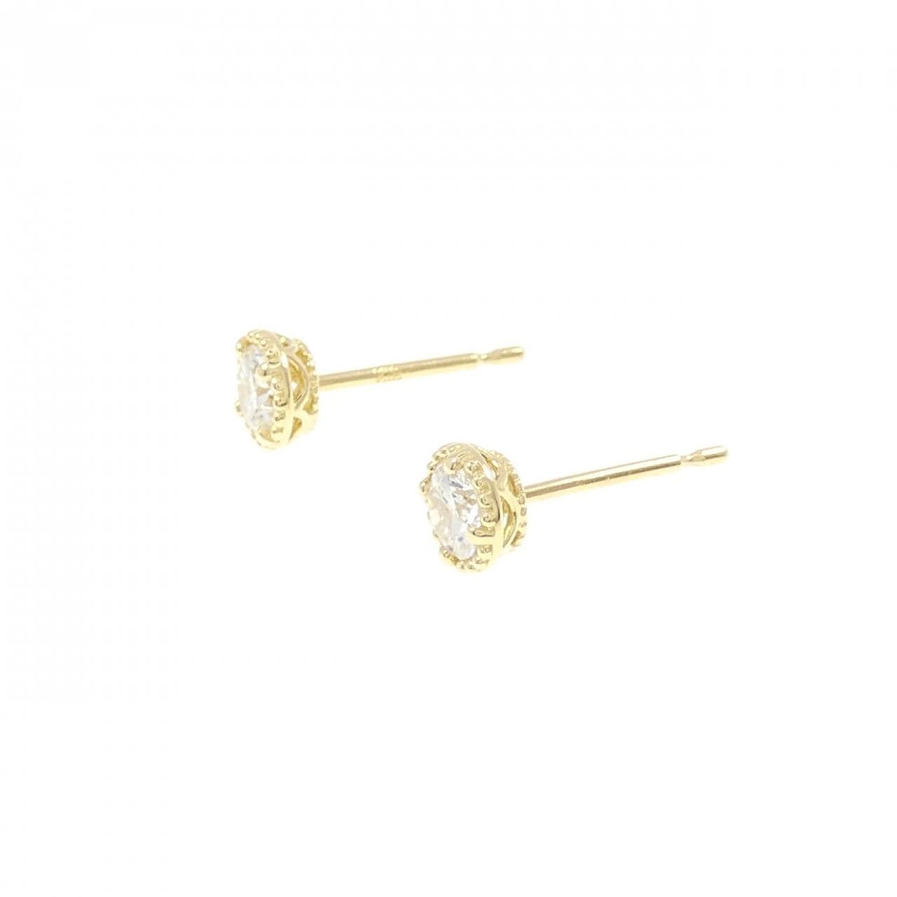 [Remake] K18YG/ST Diamond Earrings 0.221CT 0.221CT G VS1 VG-Good