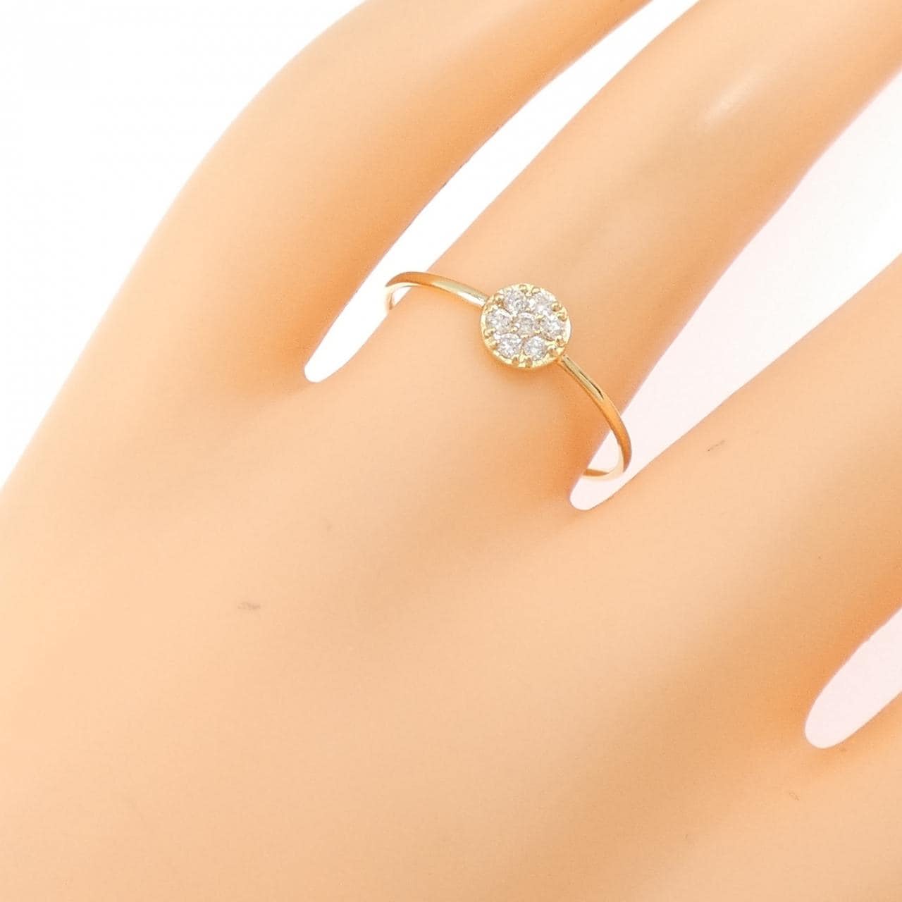 【リメイク】K18YG ダイヤモンド リング 0.10CT