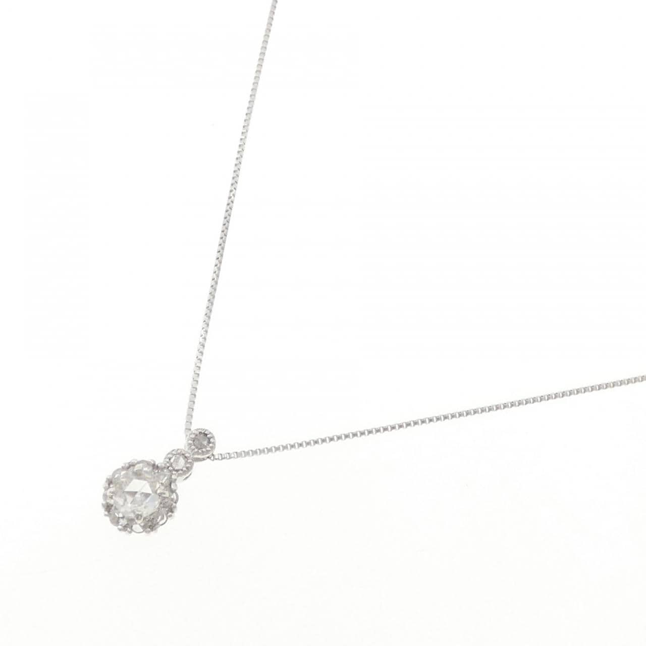 K18WG ダイヤモンド ネックレス 0.15CT