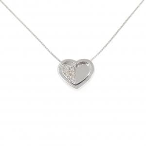 K18WG 2WAY ハート ダイヤモンド ネックレス 0.05CT