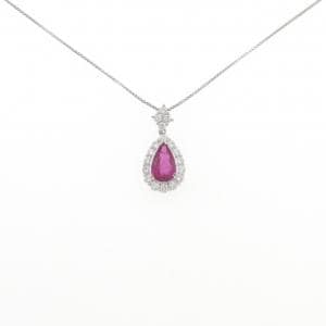 PT900/PT850 ルビー ネックレス 2.03CT