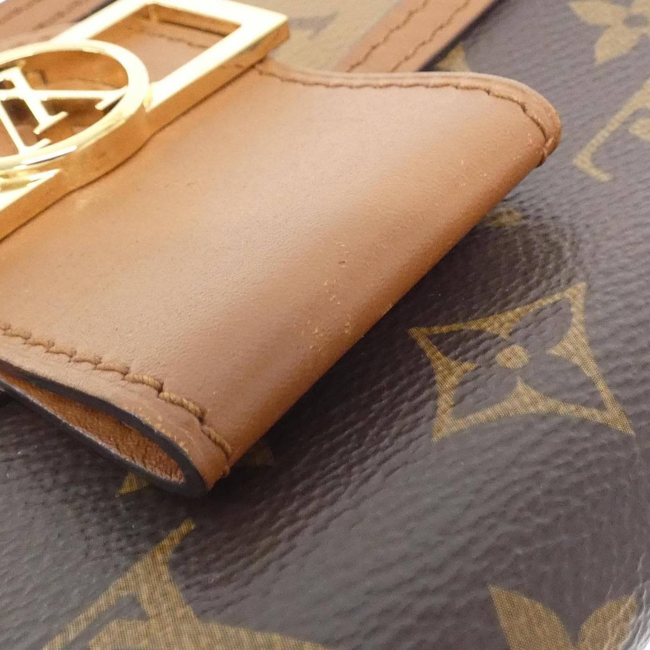 LOUIS VUITTON Monogram Portefeuille Dauphine M68746 Chain Wallet