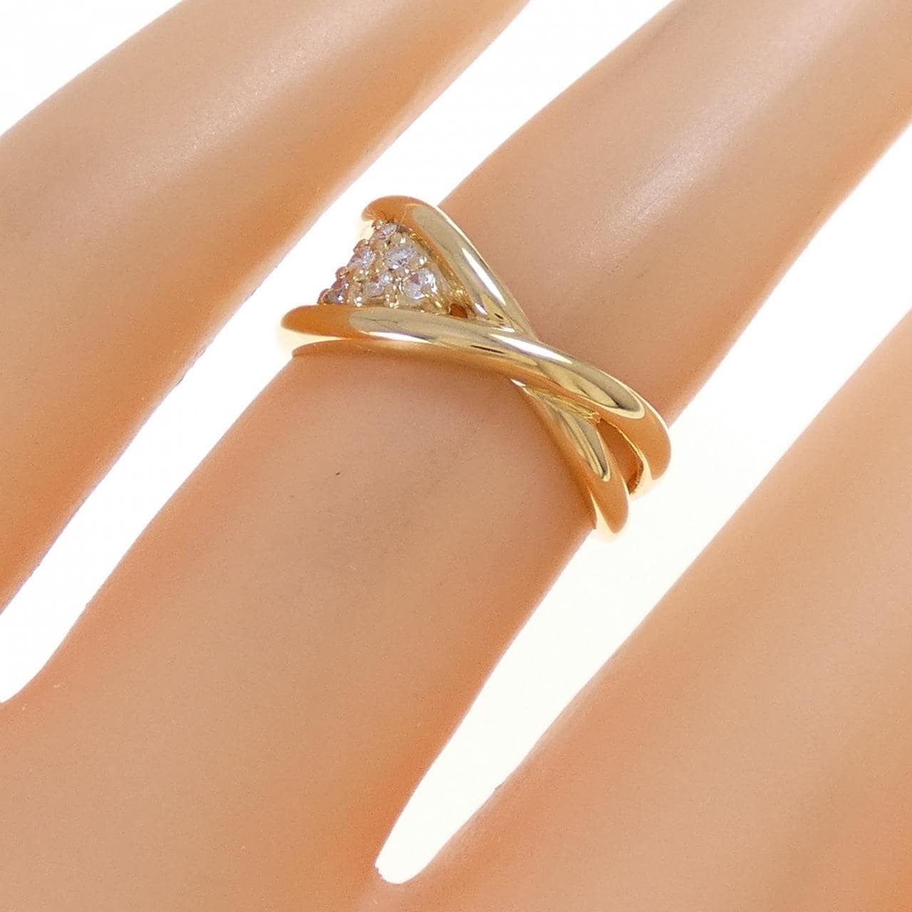 K18YG ダイヤモンド リング 0.06CT