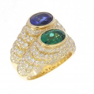 750YG カラーストーン リング マダガスカル産 ザンビア産