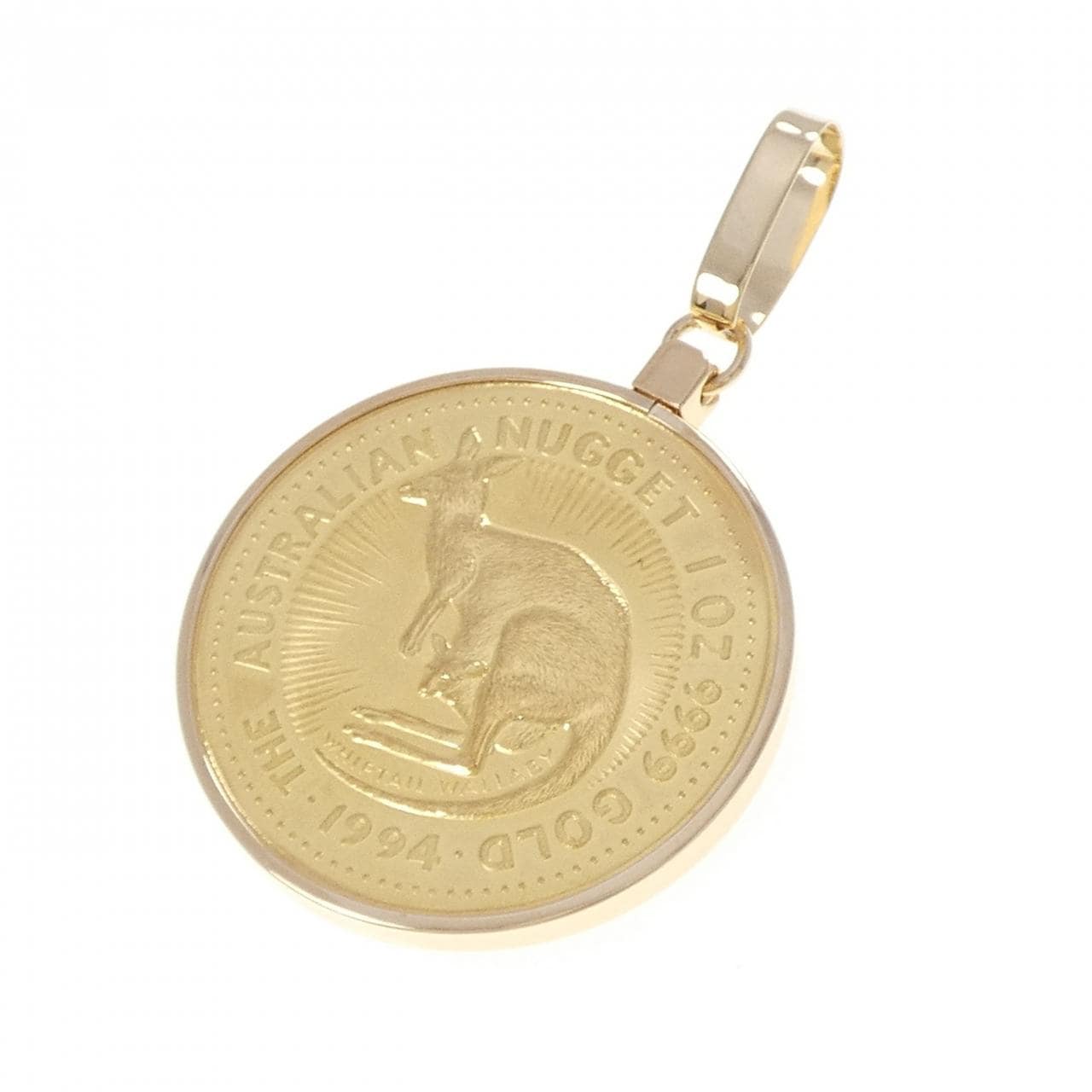 K18YG(枠) コイン ペンダント