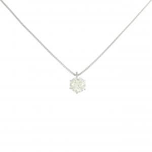 K18WG ソリティア ダイヤモンド ネックレス 0.360CT