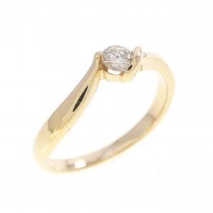 K18YG ダイヤモンド リング 0.12CT