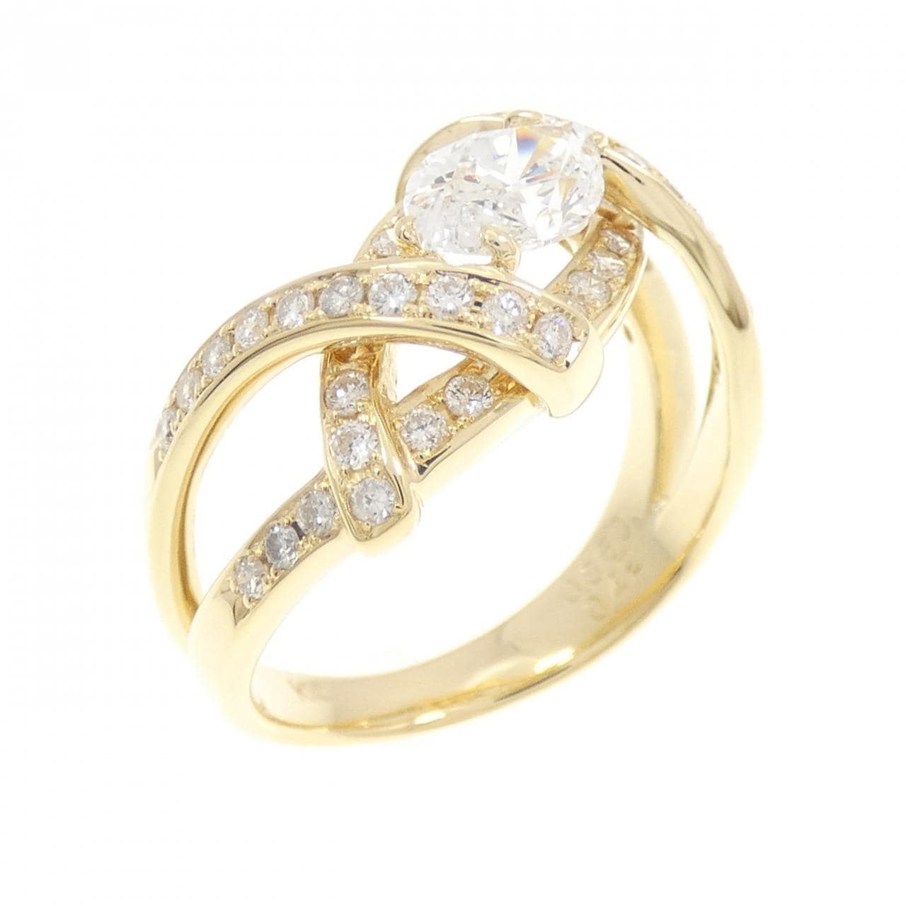 K18YG ダイヤモンド リング 0.850CT