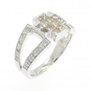 K18WG ダイヤモンド リング 0.75CT