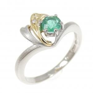 PT850/K18YG エメラルド リング 0.27CT