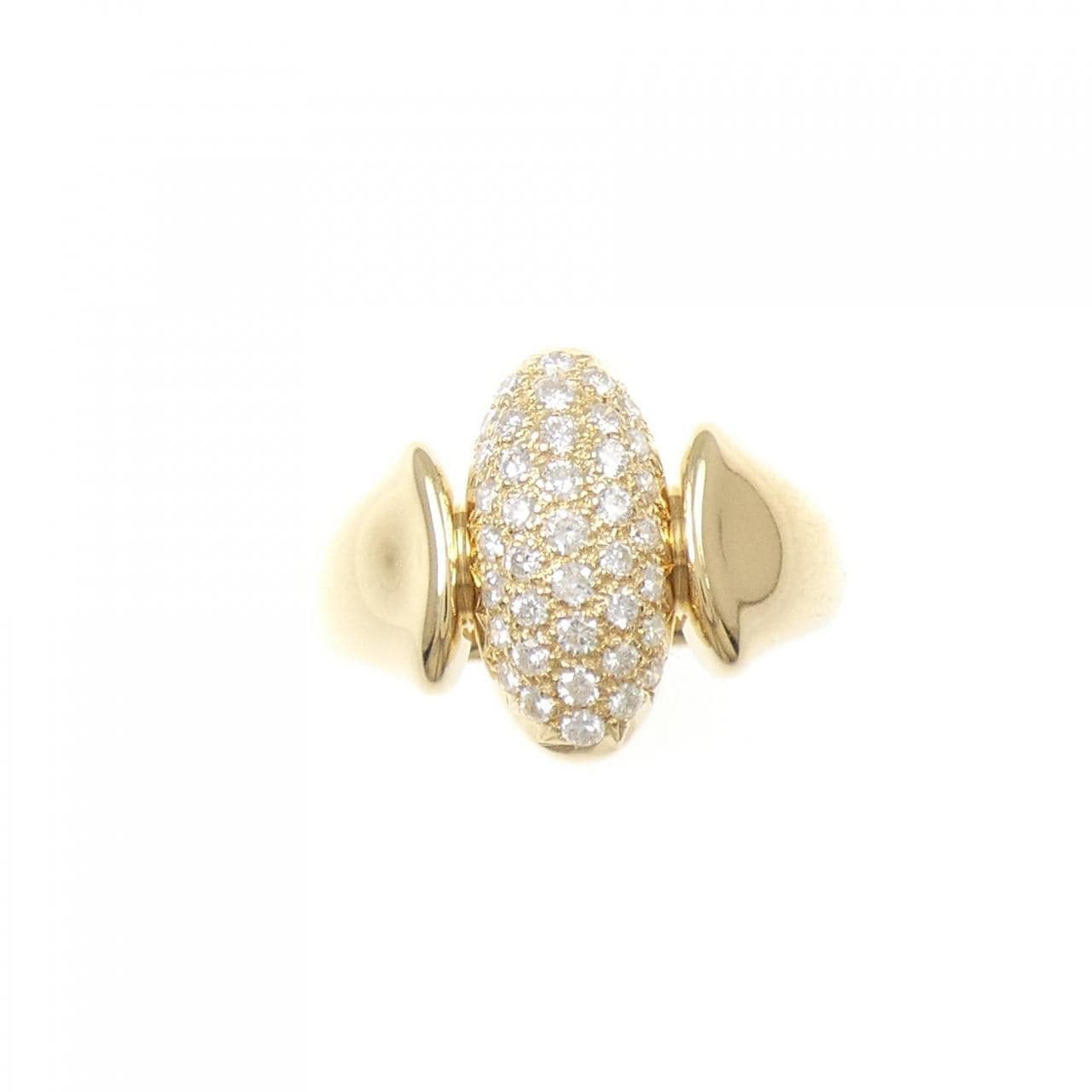 K18YG パヴェ ダイヤモンド リング 0.42CT