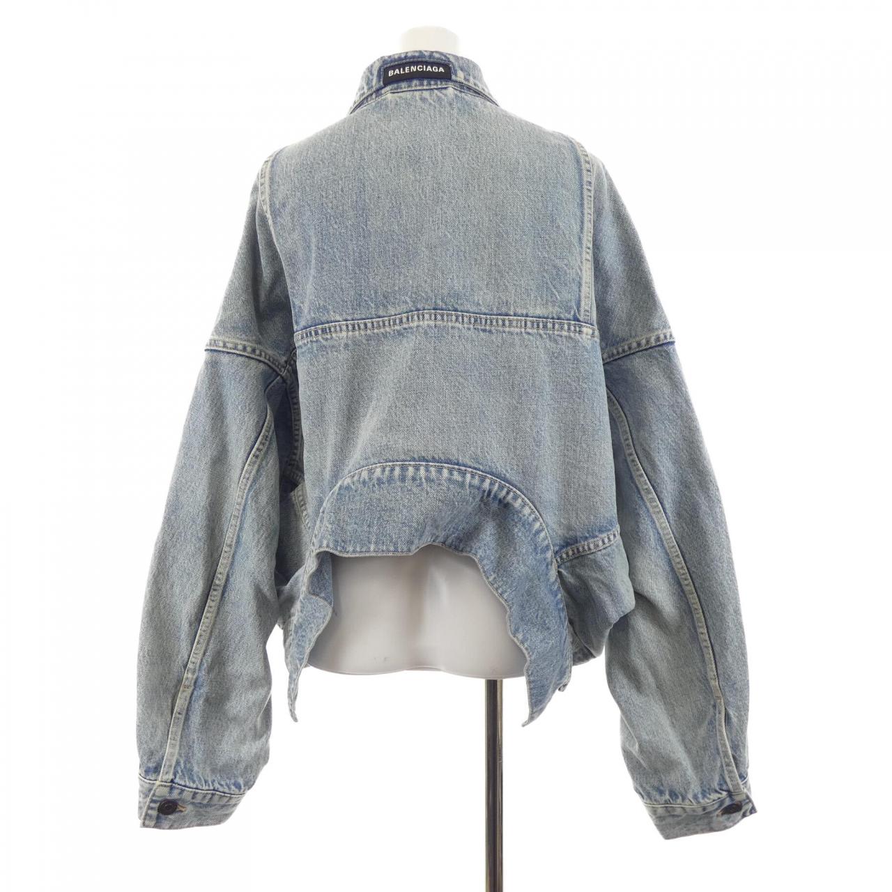 バレンシアガ BALENCIAGA アップサイドダウンデニムジャケット 625989 TJW79 デニムジャケット
