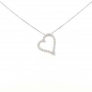 K18WG ハート ダイヤモンド ネックレス 0.83CT