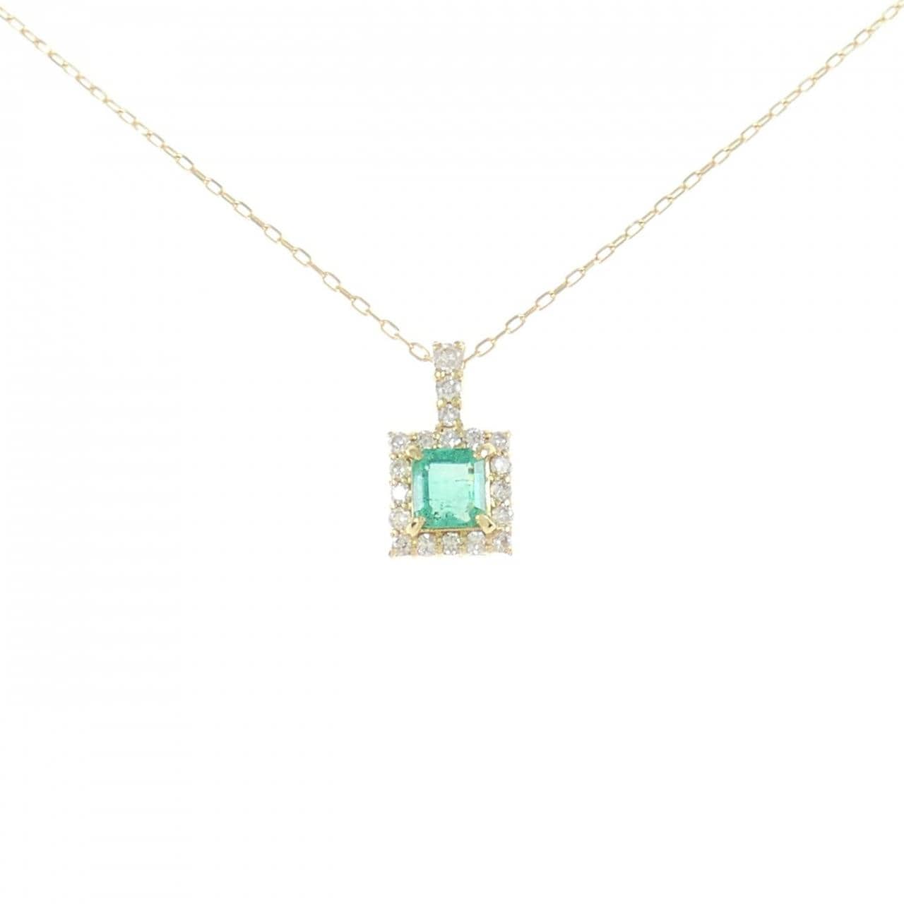 K18YG emerald necklace 0.25CT