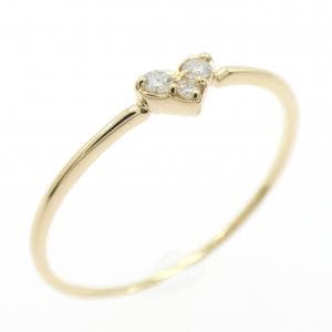 【リメイク】K18YG ハート ダイヤモンド リング 0.05CT