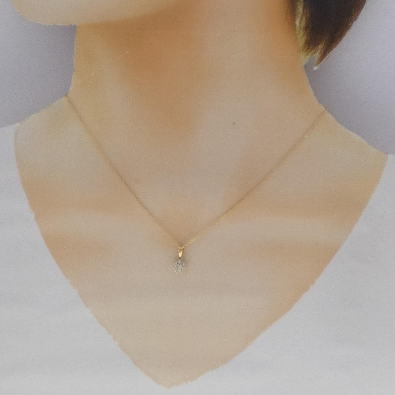 K18YG ダイヤモンド ネックレス 0.15CT