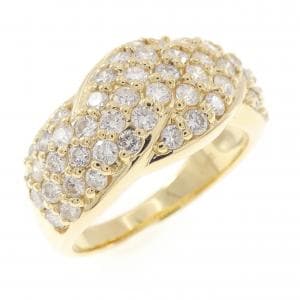 K18YG ダイヤモンド リング 2.00CT