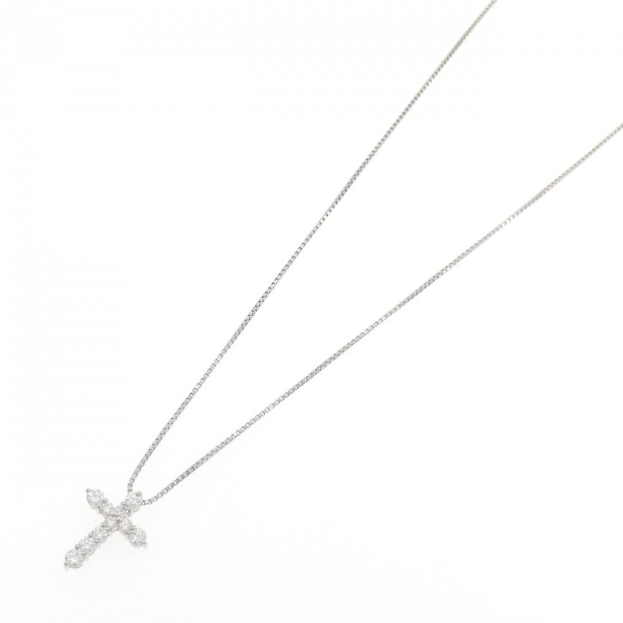 PT900/PT850 クロス ダイヤモンド ネックレス 1.03CT