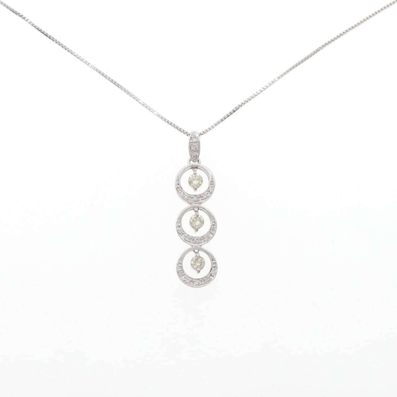 K18WG ダイヤモンド ネックレス 0.50CT